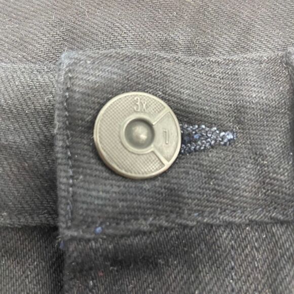 3x1 High Rise Button Fly Distressed Black Boyfriend Jeans SAMPLE Women's 26 - Picture 5 of 7